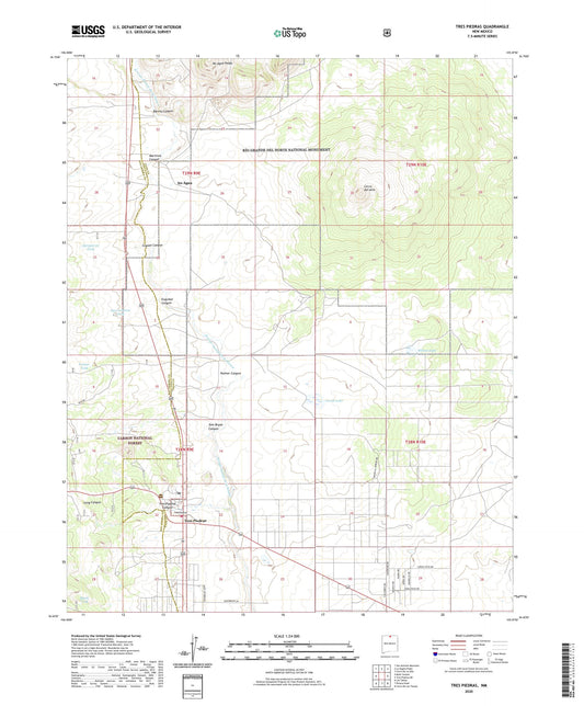 Tres Piedras New Mexico US Topo Map Image