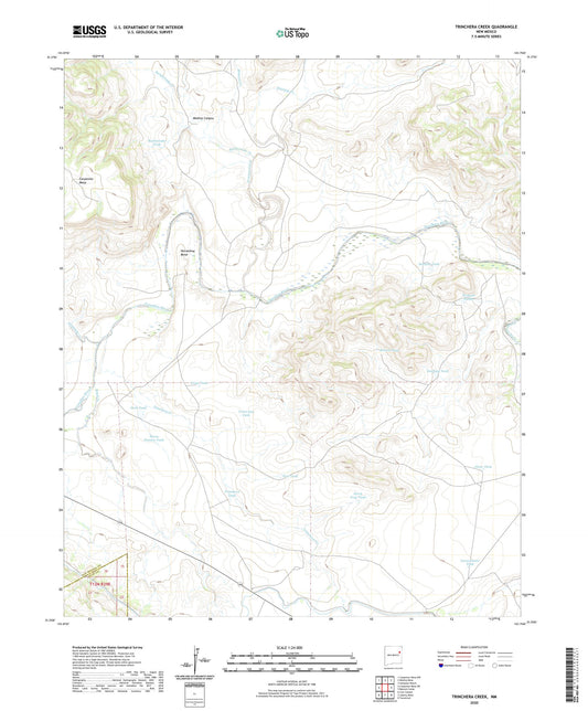Trinchera Creek New Mexico US Topo Map Image