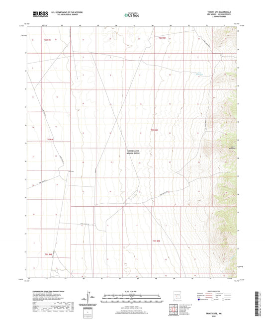 Trinity Site New Mexico US Topo Map Image