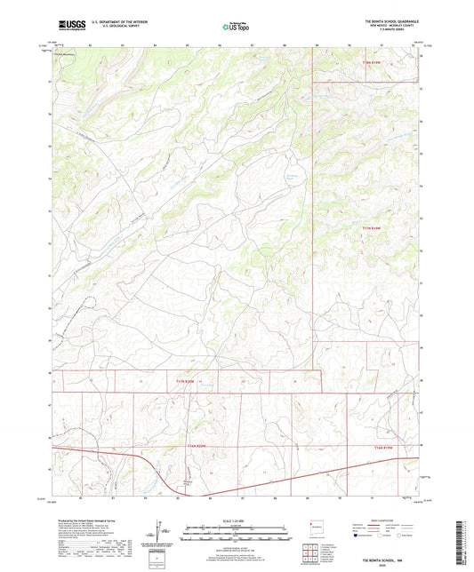 Tse Bonita School New Mexico US Topo Map Image