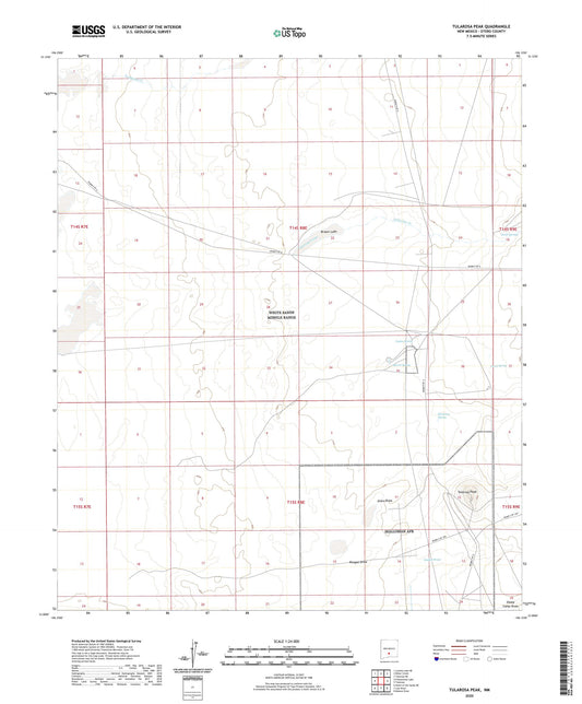 Tularosa Peak New Mexico US Topo Map Image