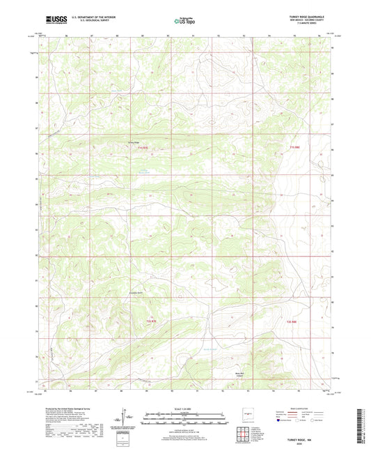 Turkey Ridge New Mexico US Topo Map Image