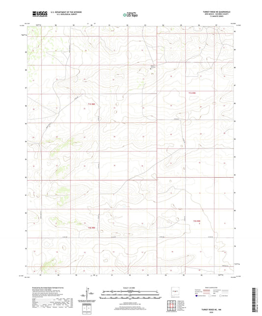 Turkey Ridge NE New Mexico US Topo Map Image