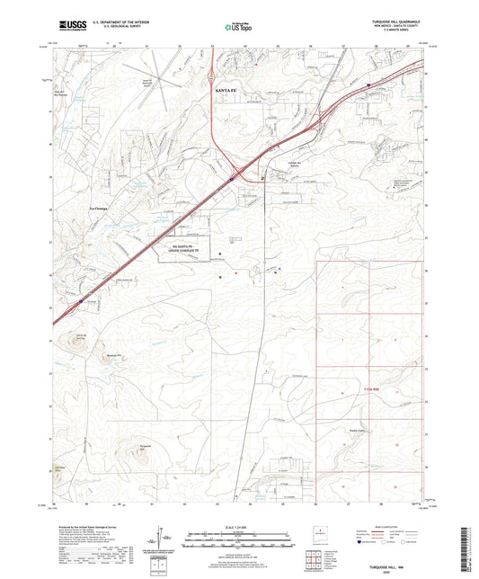 Turquoise Hill New Mexico US Topo Map Image