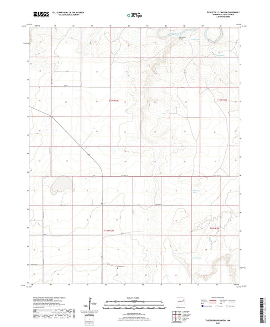 Tuscocoillo Canyon New Mexico US Topo Map Image