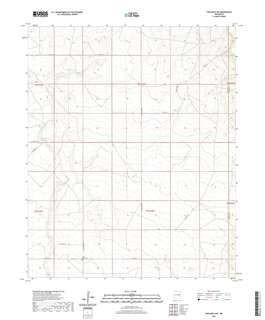 Twin Mesa NW New Mexico US Topo Map Image