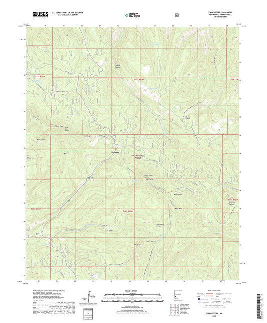 Twin Sisters New Mexico US Topo Map Image