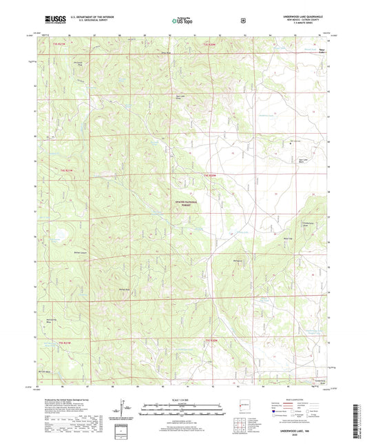 Underwood Lake New Mexico US Topo Map Image