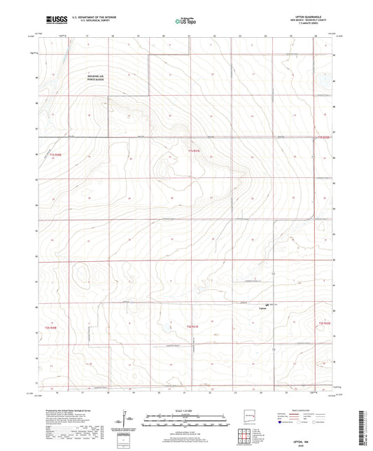 Upton New Mexico US Topo Map Image