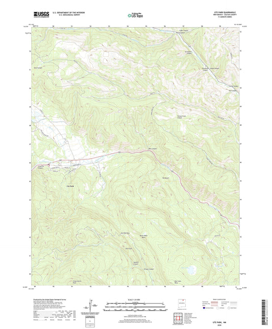 Ute Park New Mexico US Topo Map Image