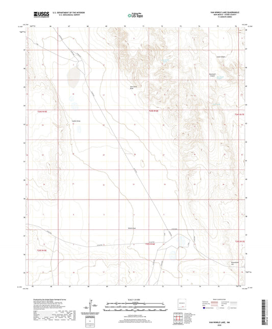 Van Winkle Lake New Mexico US Topo Map Image