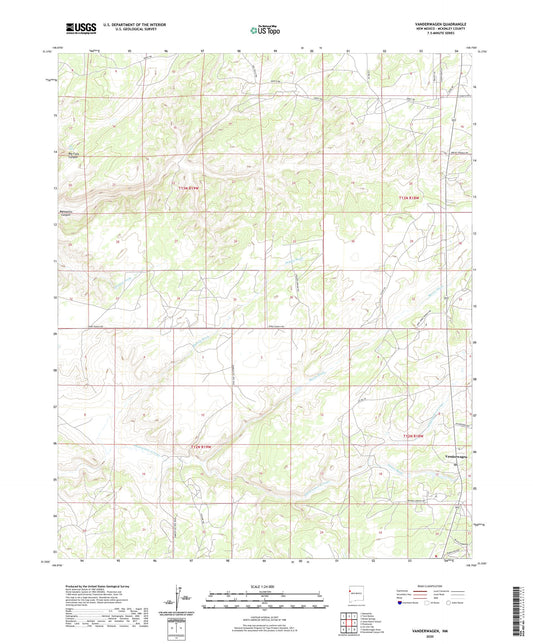 Vanderwagen New Mexico US Topo Map Image