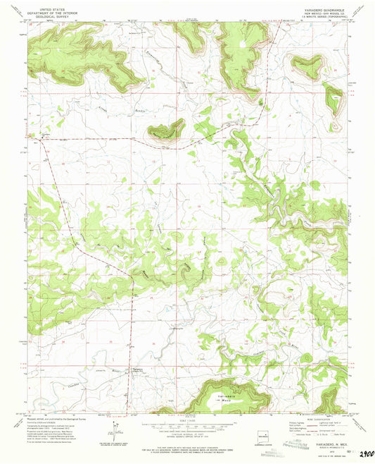 Classic USGS Variadero New Mexico 7.5'x7.5' Topo Map Image