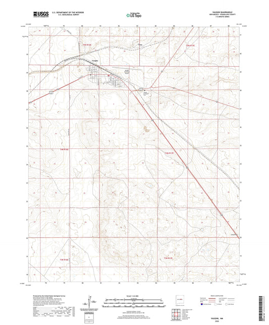 Vaughn New Mexico US Topo Map Image