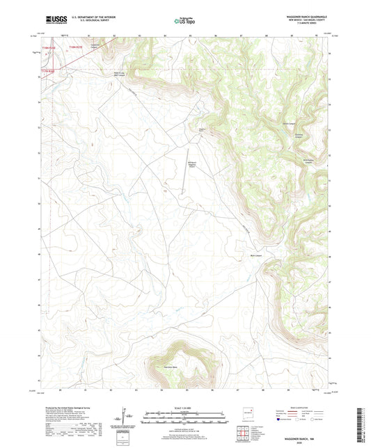 Waggoner Ranch New Mexico US Topo Map Image