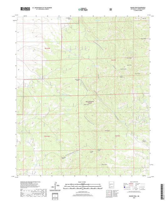 Wahoo Peak New Mexico US Topo Map Image