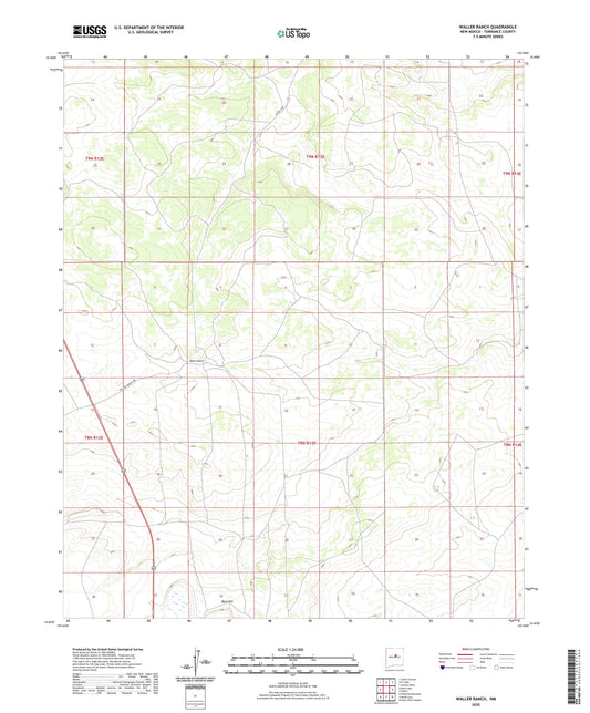 Waller Ranch New Mexico US Topo Map Image
