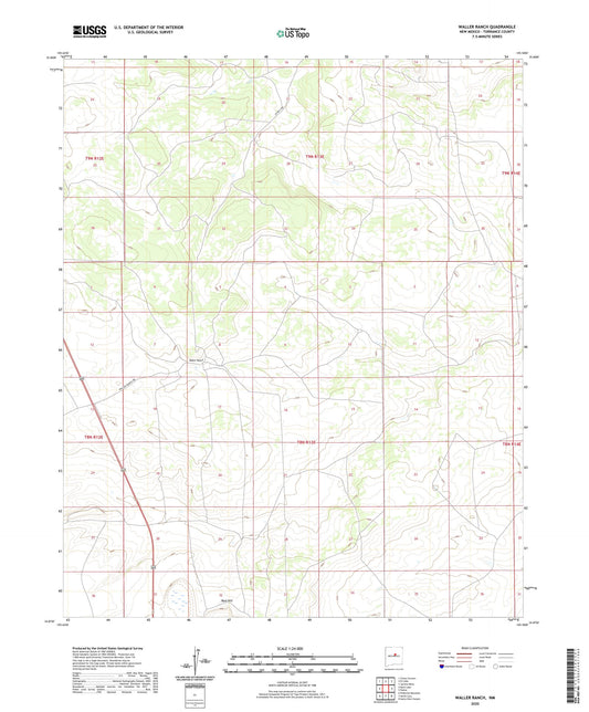 Waller Ranch New Mexico US Topo Map Image