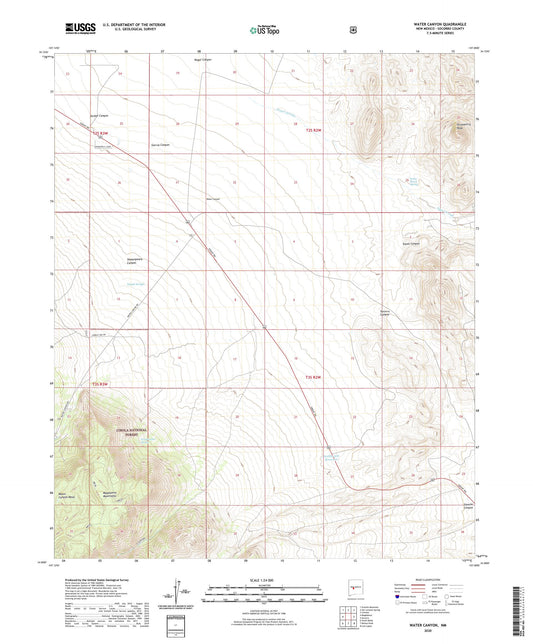 Water Canyon New Mexico US Topo Map Image