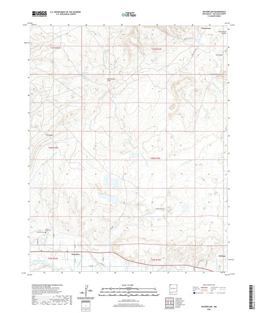 Waterflow New Mexico US Topo Map Image