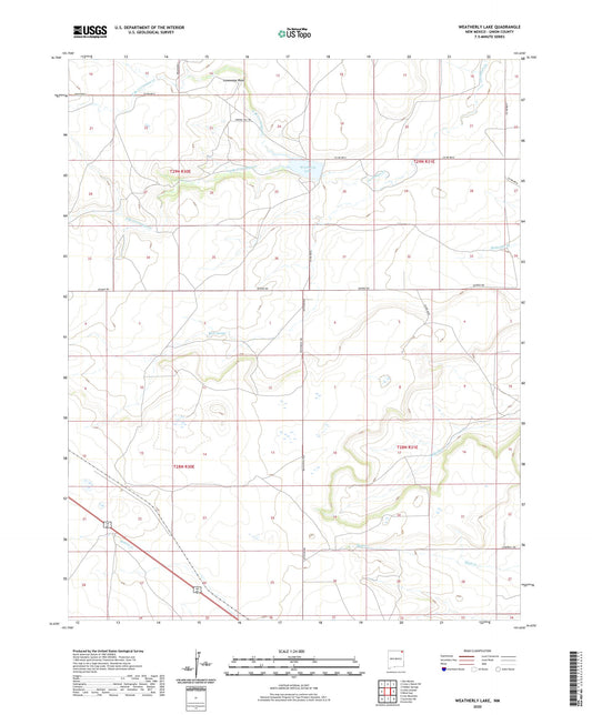 Weatherly Lake New Mexico US Topo Map Image