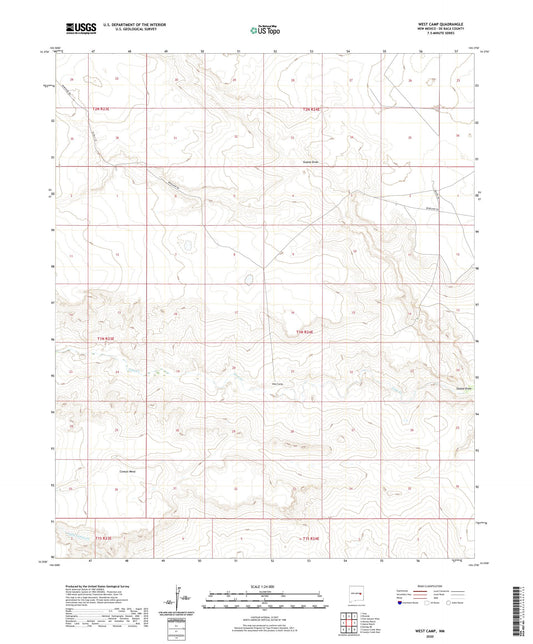West Camp New Mexico US Topo Map Image