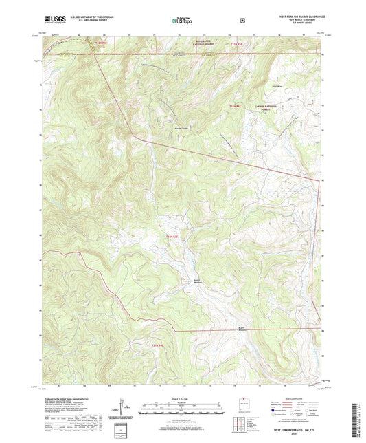 West Fork Rio Brazos New Mexico US Topo Map Image