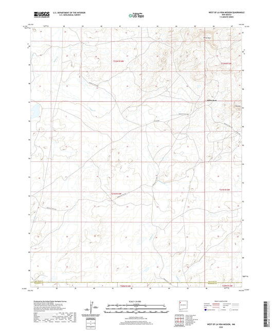West of La Vida Mission New Mexico US Topo Map Image