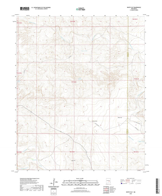 White Flat New Mexico US Topo Map Image