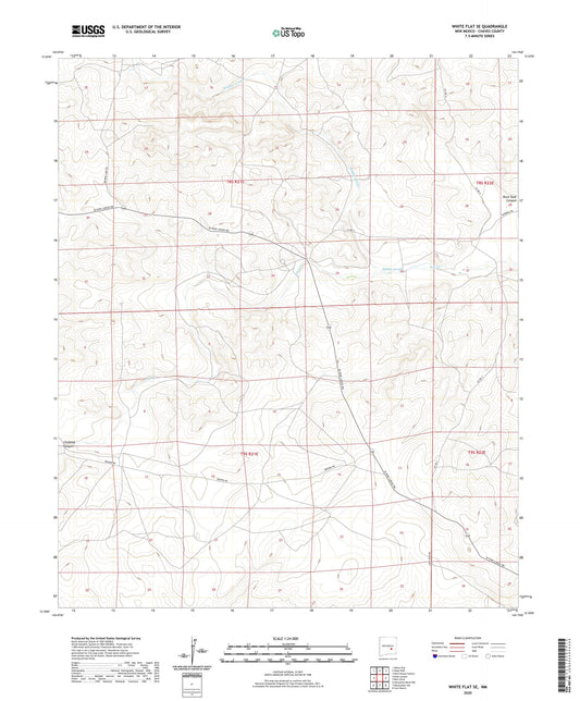White Flat SE New Mexico US Topo Map Image