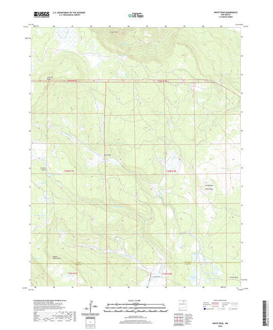 White Peak New Mexico US Topo Map Image