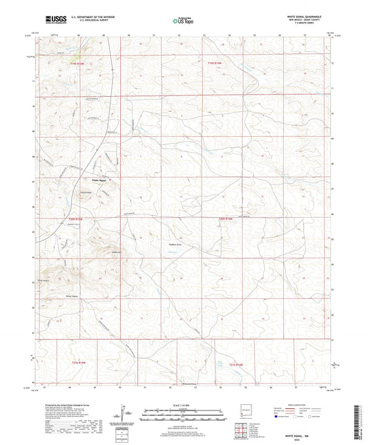 White Signal New Mexico US Topo Map Image