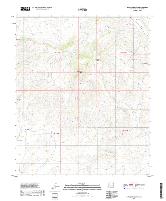 Whitehorse Mountain New Mexico US Topo Map Image