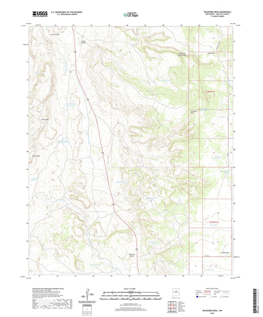 Wildhorse Mesa New Mexico US Topo Map Image