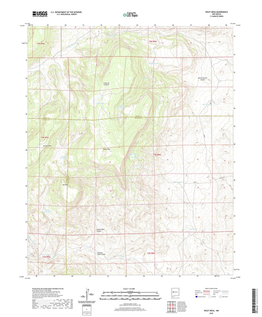 Wiley Mesa New Mexico US Topo Map Image