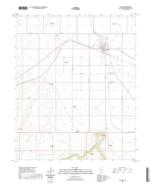 Willard New Mexico US Topo Map Image