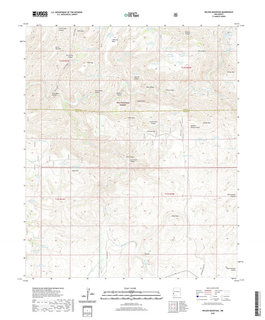 Wilson Mountain New Mexico US Topo Map Image