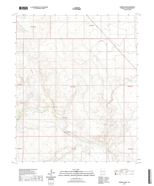 Windmill Draw New Mexico US Topo Map Image