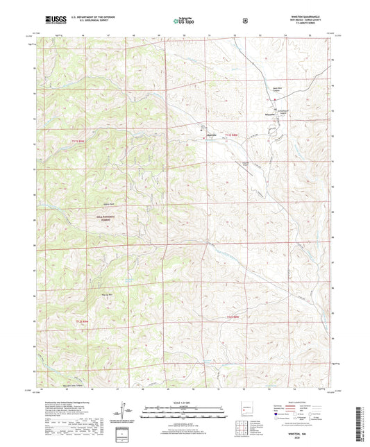 Winston New Mexico US Topo Map Image