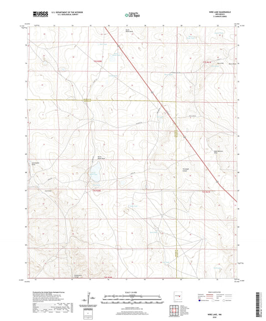 Wire Lake New Mexico US Topo Map Image