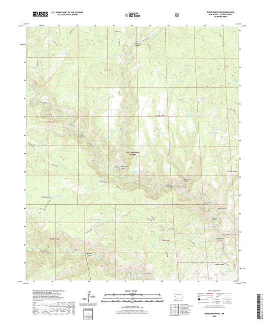 Woodland Park New Mexico US Topo Map Image