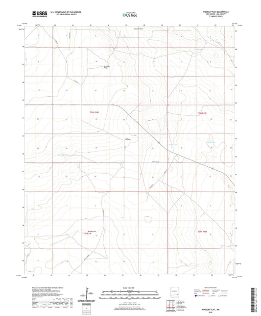 Woodley Flat New Mexico US Topo Map Image