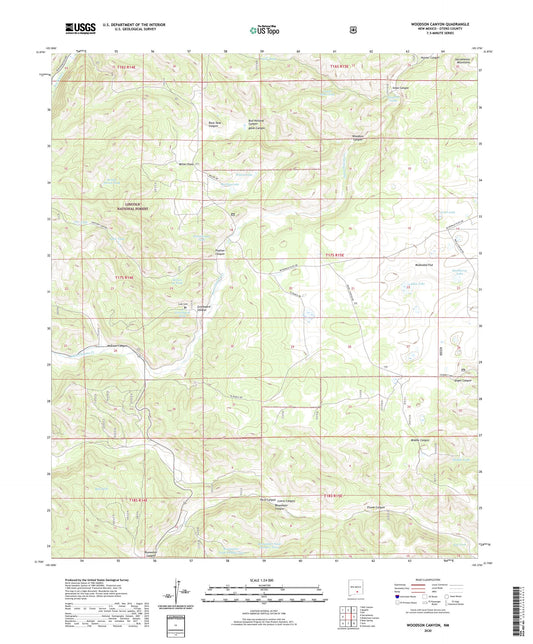Woodson Canyon New Mexico US Topo Map Image