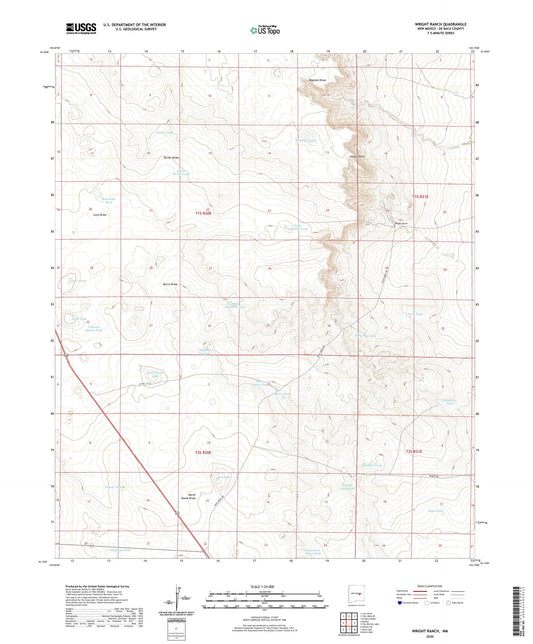 Wright Ranch New Mexico US Topo Map Image