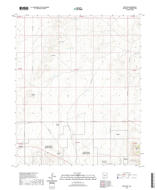 Wrye Peak New Mexico US Topo Map Image