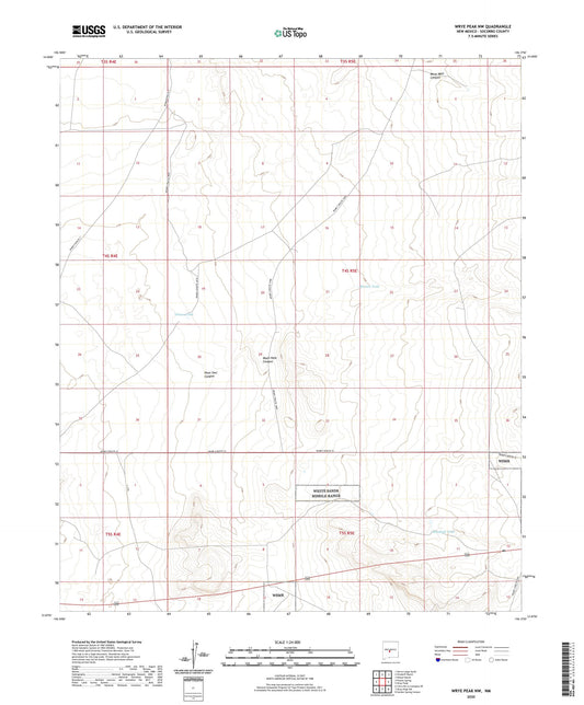 Wrye Peak NW New Mexico US Topo Map Image