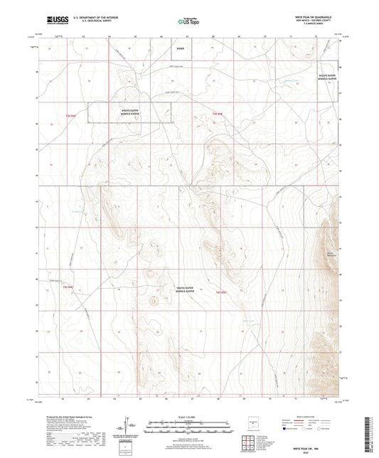 Wrye Peak SW New Mexico US Topo Map Image