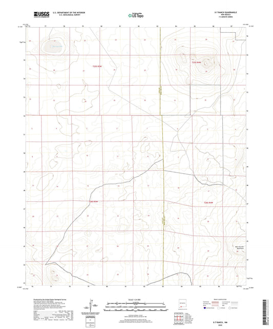 X-7 Ranch New Mexico US Topo Map Image