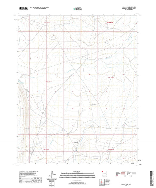 Yellow Hill New Mexico US Topo Map Image