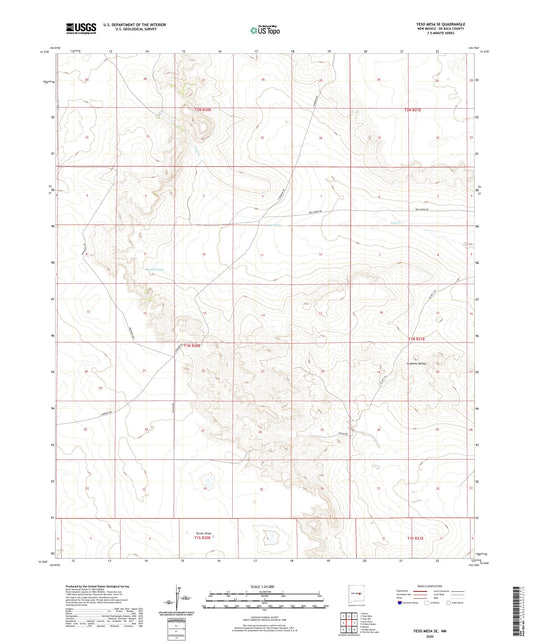 Yeso Mesa SE New Mexico US Topo Map Image